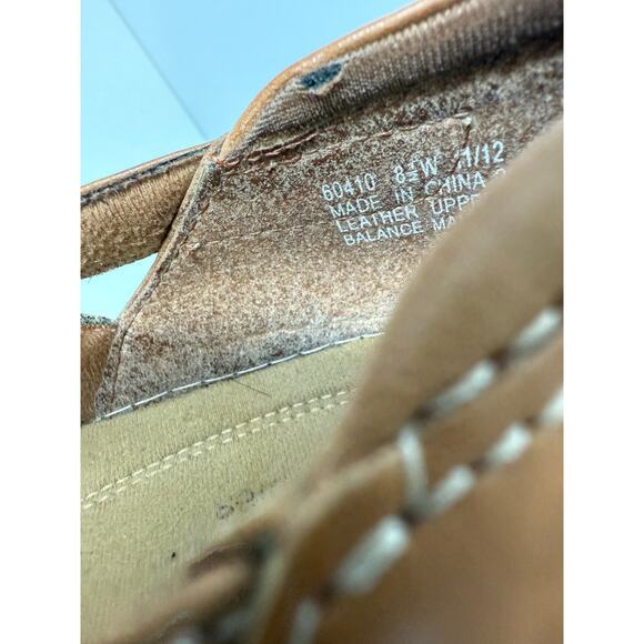 Clarks Bendables Mary Jane Flats Size 8.5W Brown Leather - Picture 8 of 8